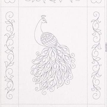 Missouri Star Embroidery Panel - Treasured Peacock