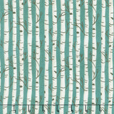 Winter Solstice - Birch Trees Teal Yardage