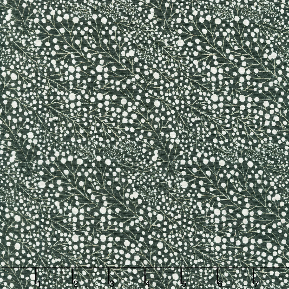 Winter Solstice - Frosted Berries Dark Teal Yardage