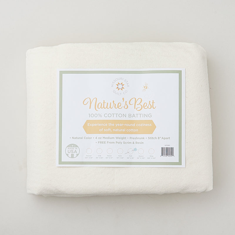 Missouri Star Nature's Best 100% Cotton Full Batting - Natural