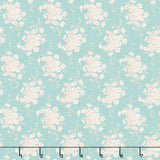Sunday Brunch - White Flower Teal Yardage