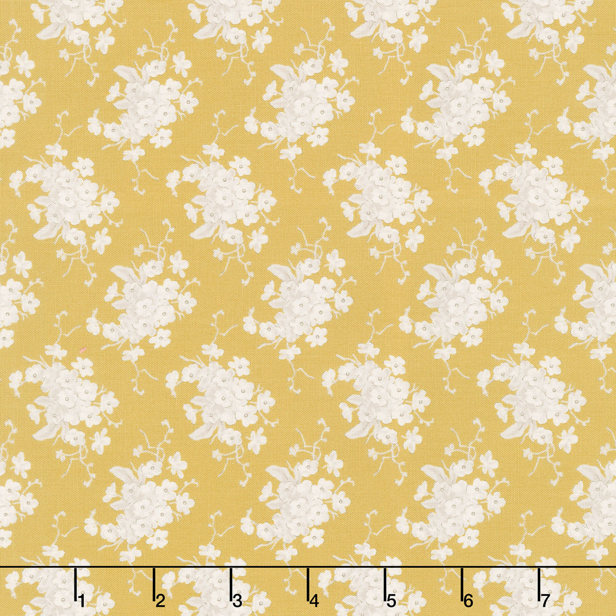 Sunday Brunch - White Flower Sour Yellow Yardage