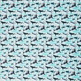 Shark Week - Shark Shenanigans Light Turquoise Yardage