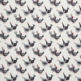 Hen House - Roosters and Hens Off White Yardage
