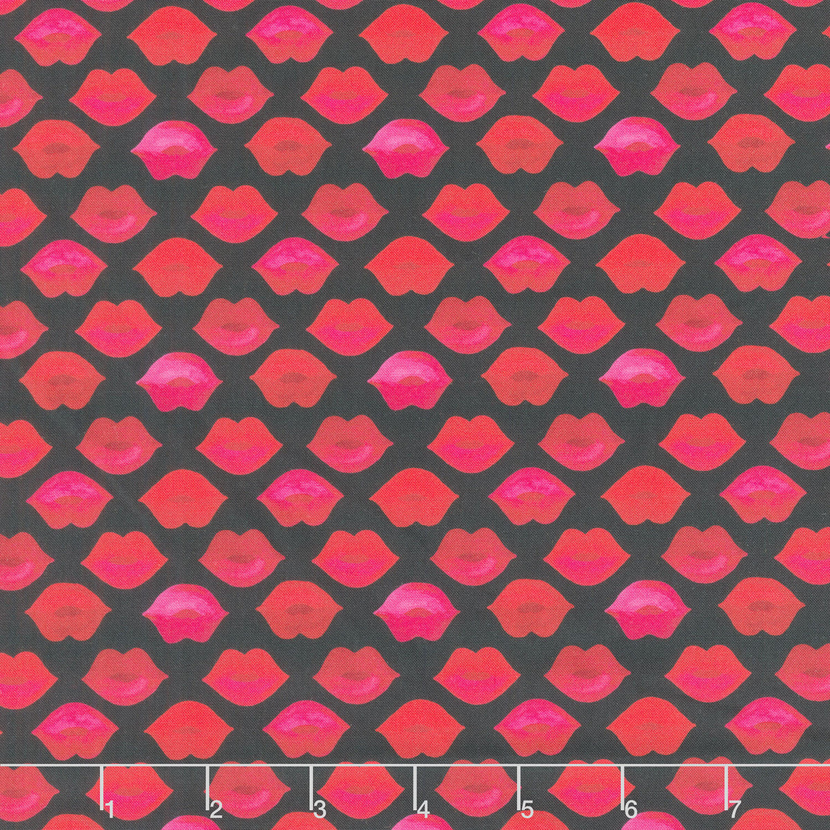 Love Matters - Lips Black Yardage