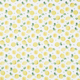 Lemon Zest - Tossed Lemons White Yardage