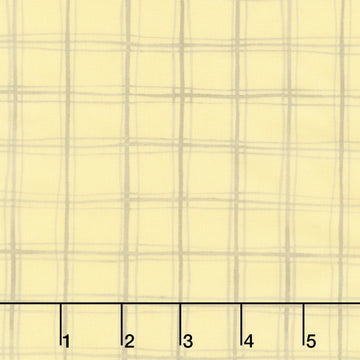 Lemon Zest - Plaid Light Yellow Yardage