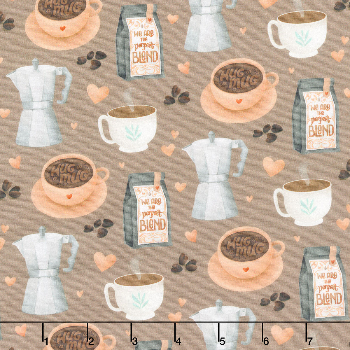 Perfect Blend - Coffee Shop Light Brown Yardage