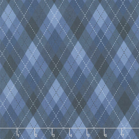 Tee Time! - Argyle Navy Blue Yardage
