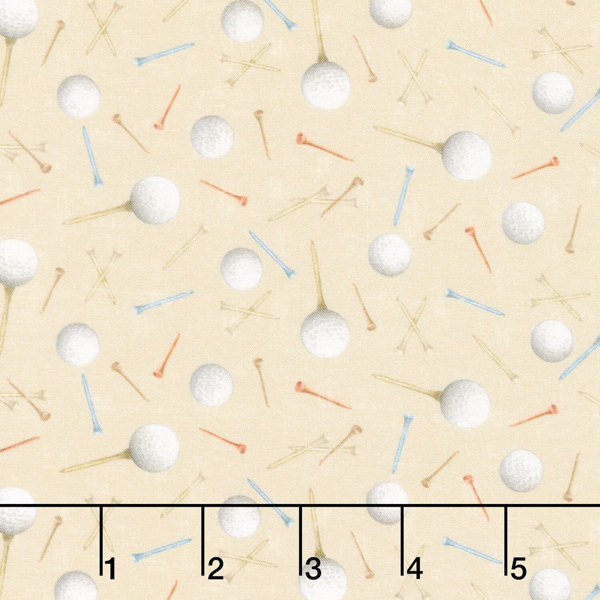 Tee Time! - Golf Balls and Tees Dark Butter Yardage
