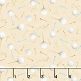 Tee Time! - Golf Balls and Tees Dark Butter Yardage