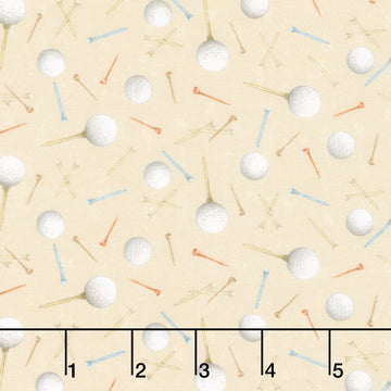 Tee Time! - Golf Balls and Tees Dark Butter Yardage