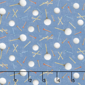 Tee Time! - Golf Balls and Tees Denim Yardage