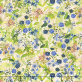 Sunflower Song - Bachelor Buttons Light Caramel Digitally Printed Yardage