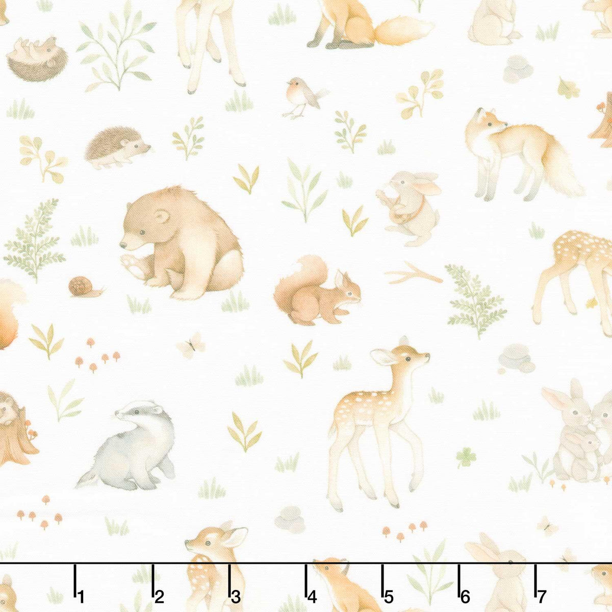 ABC's of Love - Enchanted Woods White Yardage
