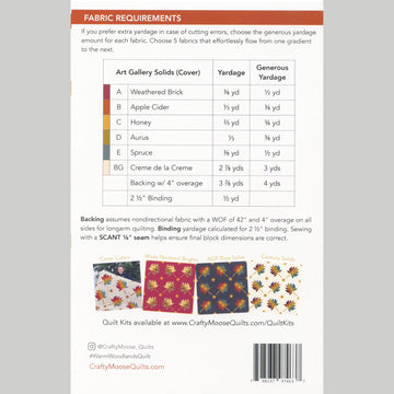 Warm Woodlands Quilt Pattern