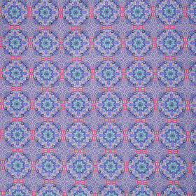Flora & Felines - Tiled Teal Yardage