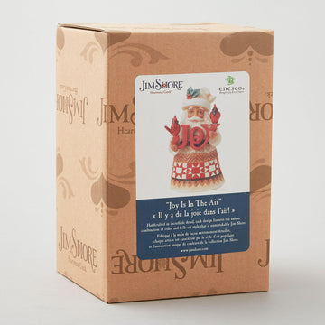 Jim Shore Heartwood Creek Santa with JOY Sign Figurine