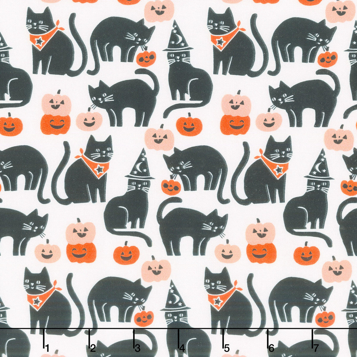Sweet Treats - Cats Black Glow in the Dark Yardage