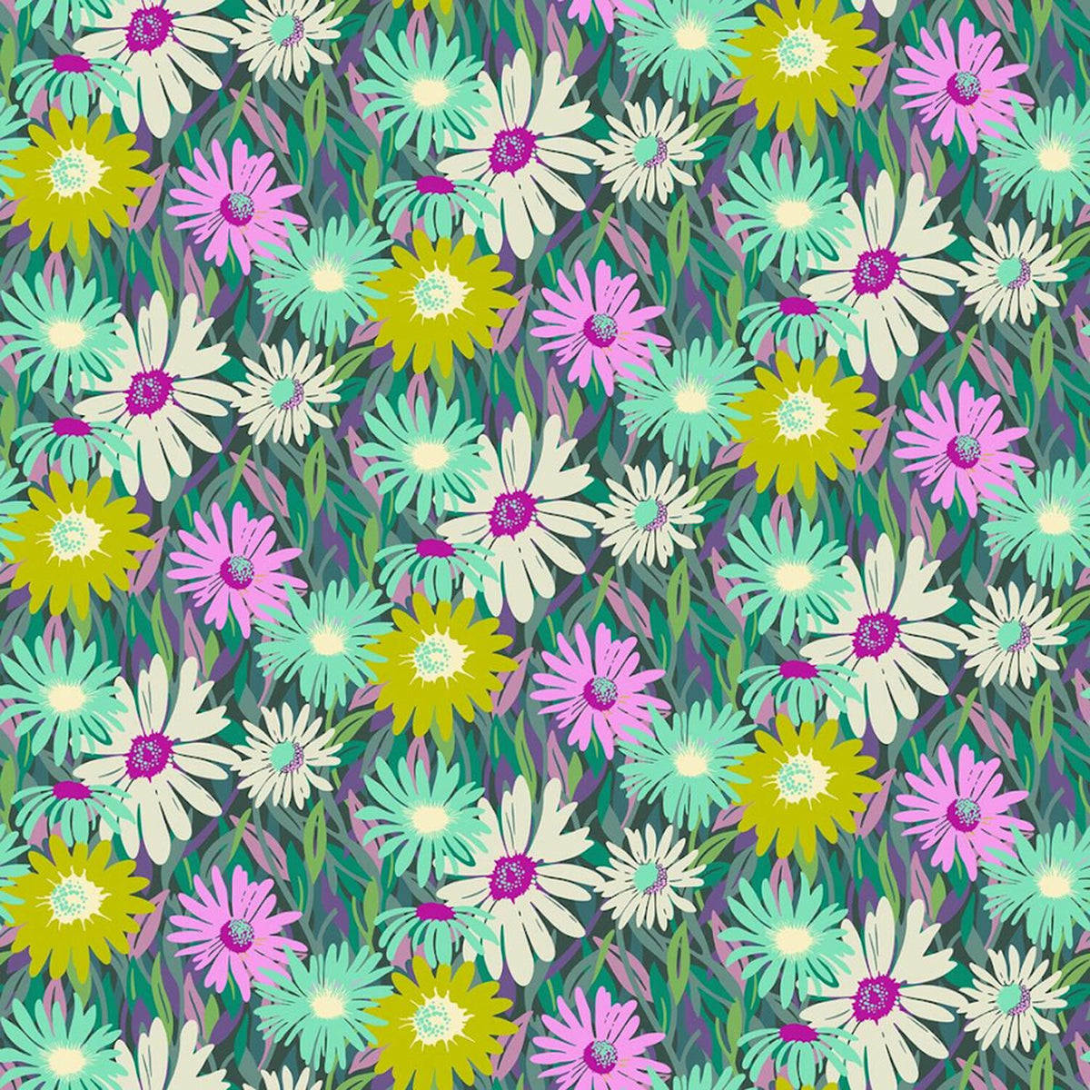 Daisy Crush - Unchained Midnight Yardage