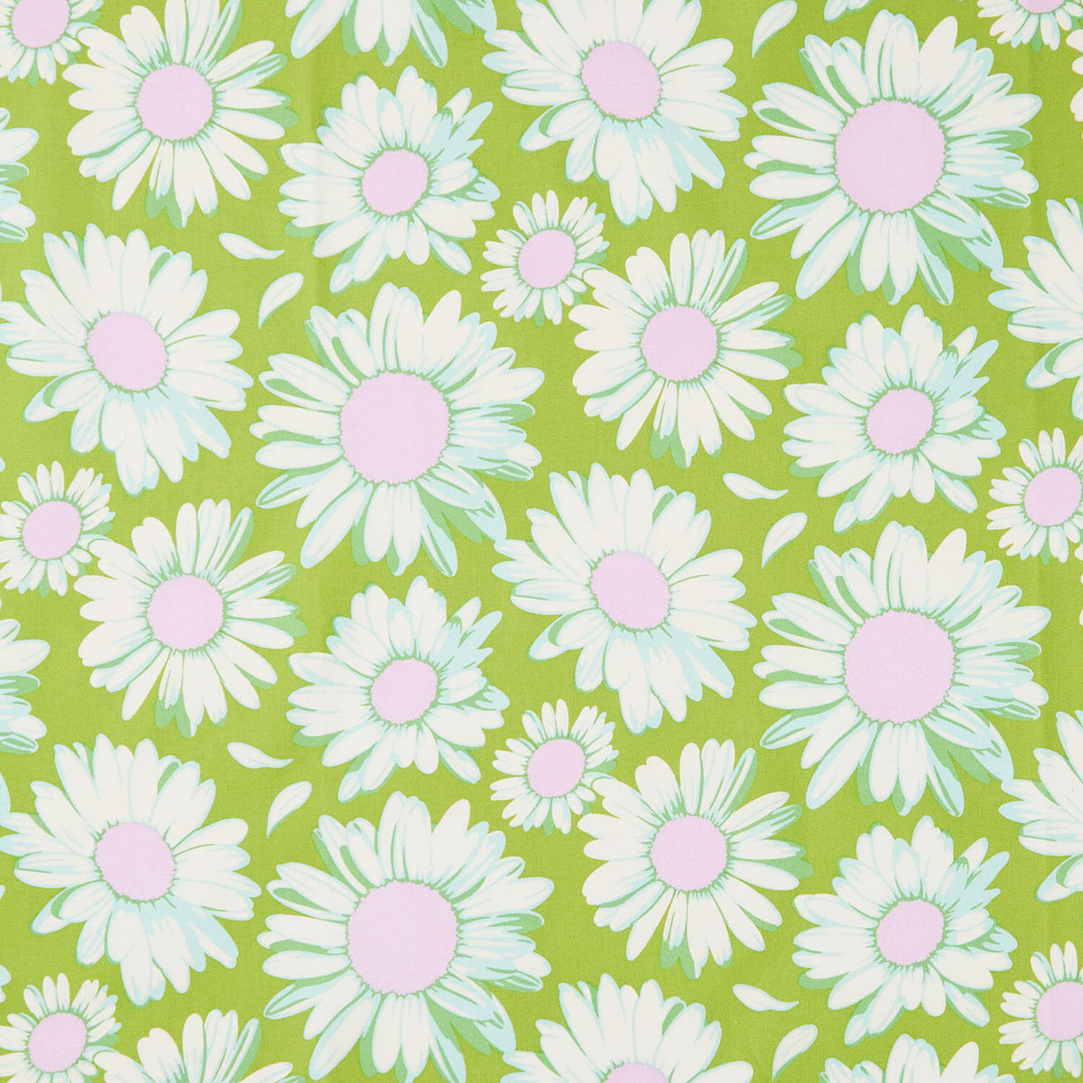 Daisy Crush - Sunshine Daisies Olive Yardage