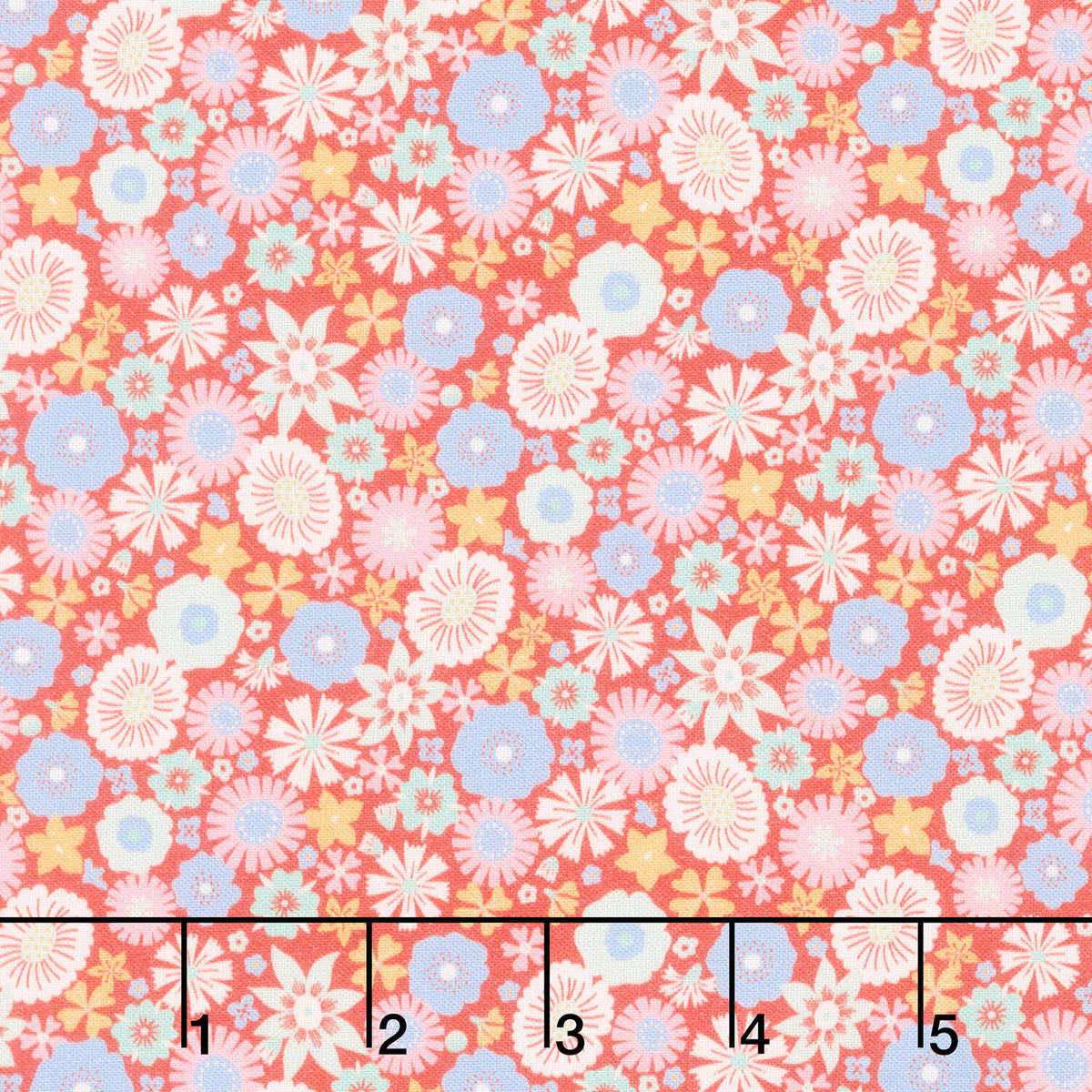 Floral Romance - Briar Orange Yardage