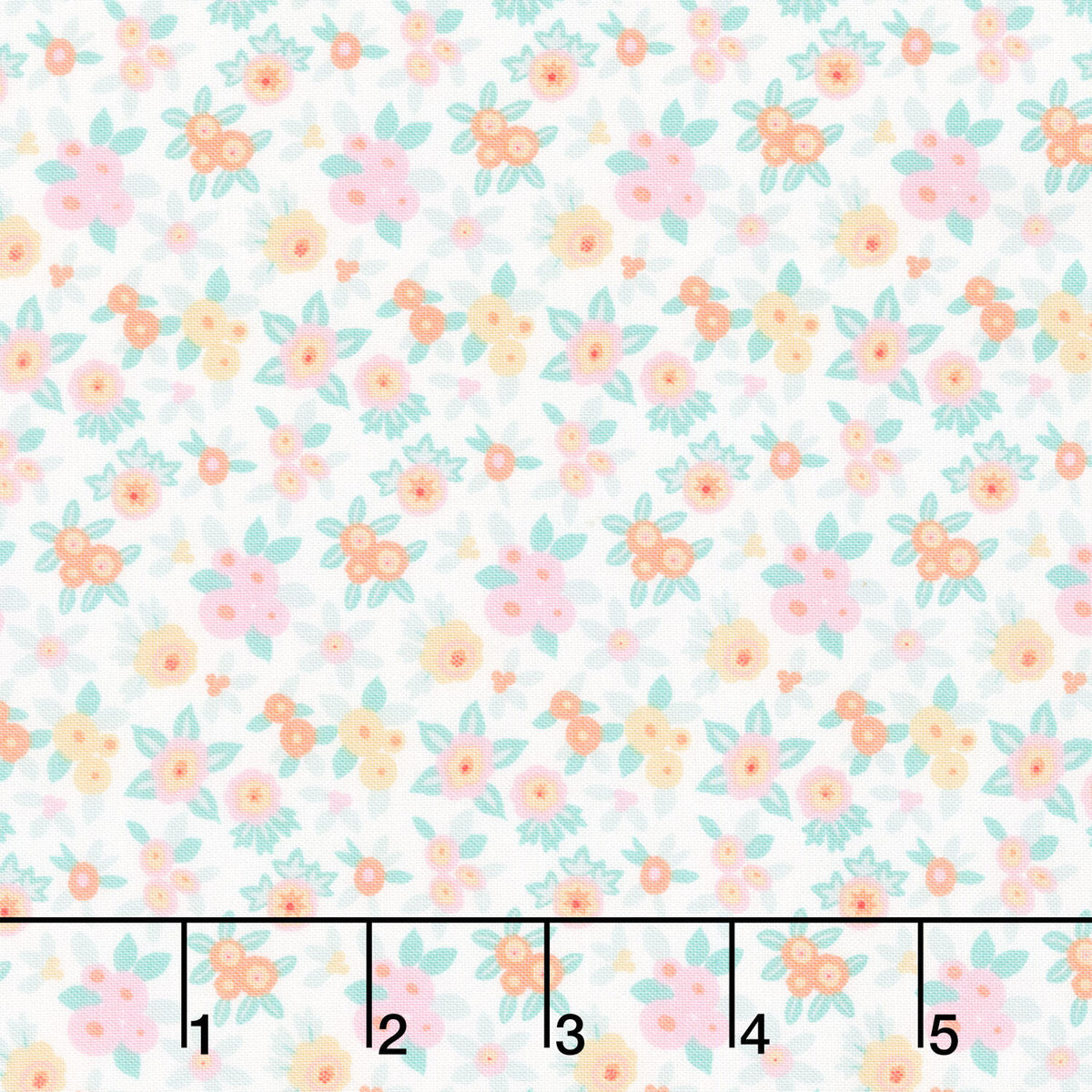 Floral Romance - Japonica White Yardage