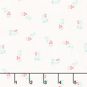 Floral Romance - Speedwell White Yardage