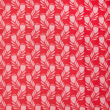 Paradise Bloom - Flourishing Flora Ruby Digitally Printed 2 Yard Cut