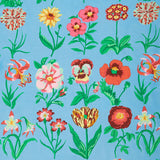 Kaffe Fassett Collective - February 2025 Flower Studies Blue Yardage