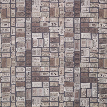 Eclectic Elements - Palette Tickets Charcoal Yardage
