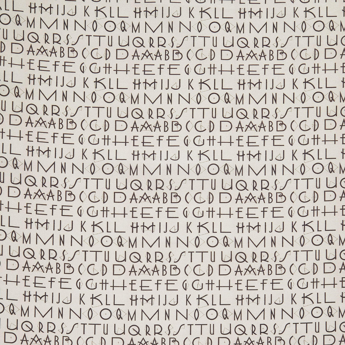 Eclectic Elements - Palette Typography Charcoal Yardage