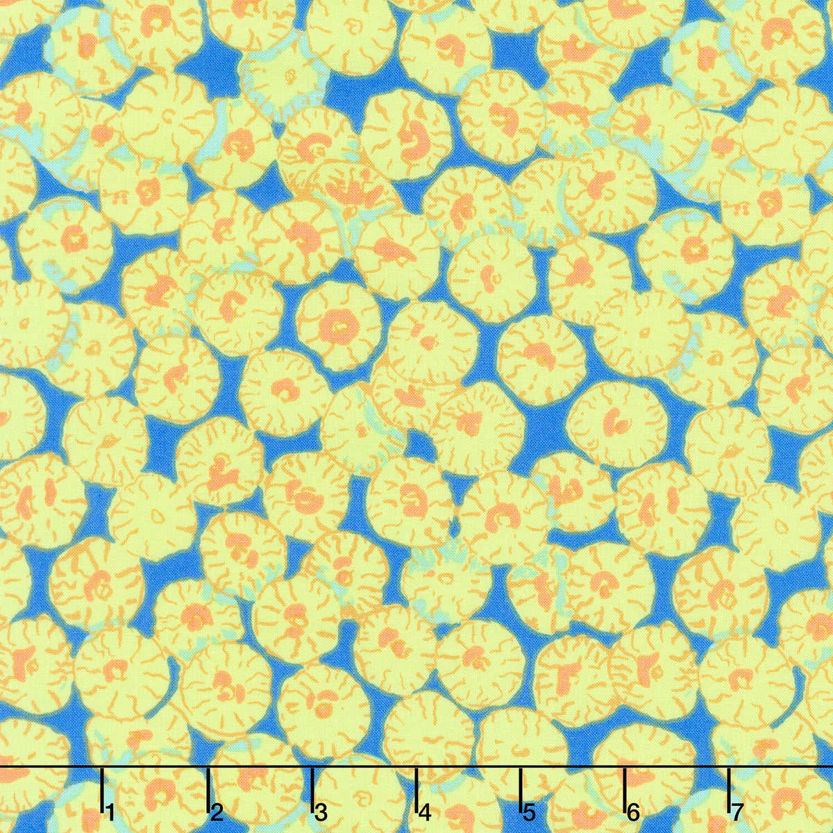Kaffe Fassett Collective - February 2026 Sand Dollar Blue Yardage