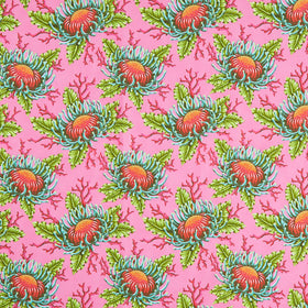 Floral Reef Collection - Friends and Anemones Coralline Yardage