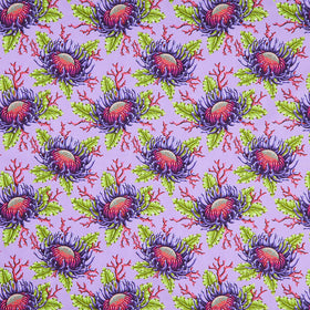 Floral Reef Collection - Friends and Anemones Ultraviolet Yardage