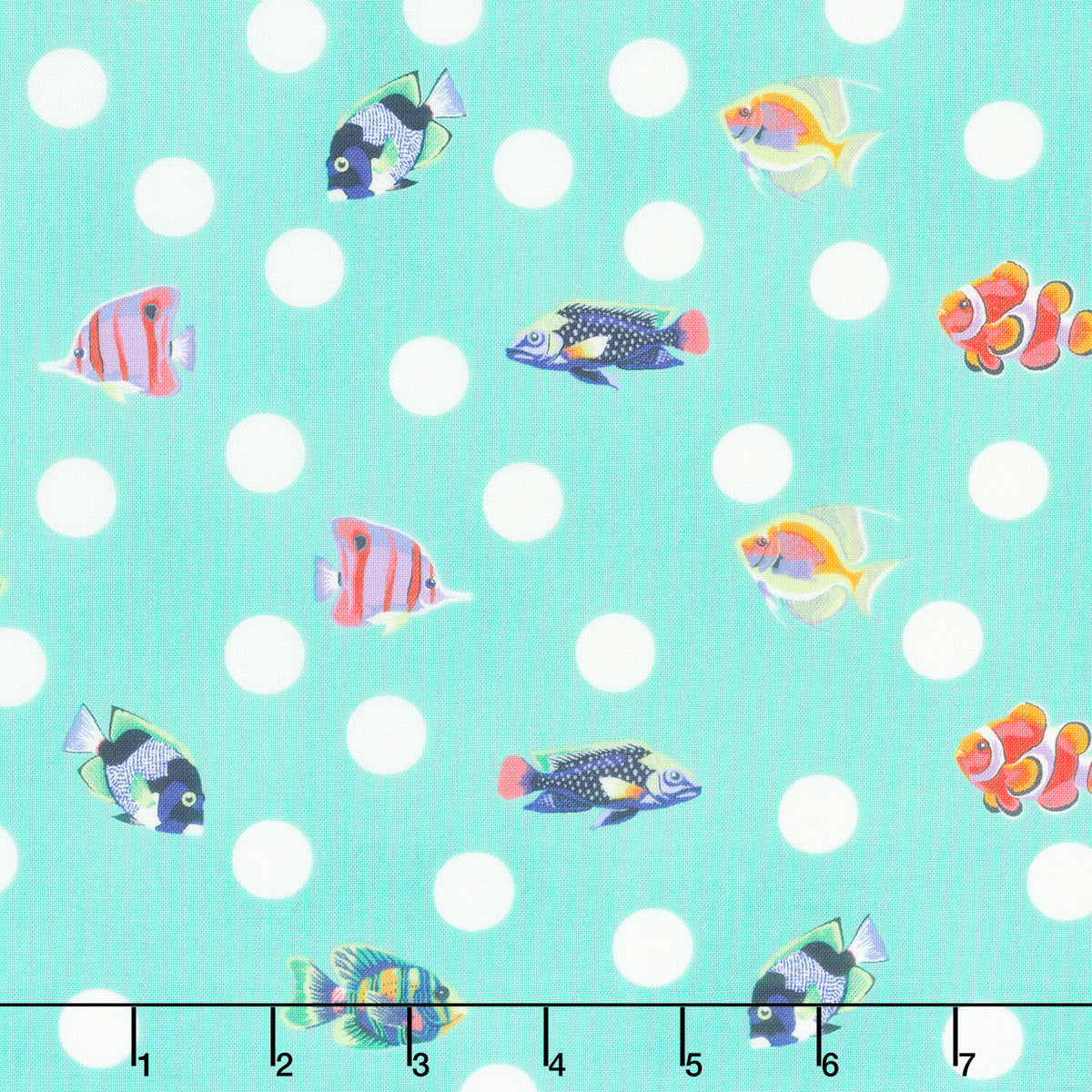 Floral Reef Collection - School Crossing Seafoam Yardage