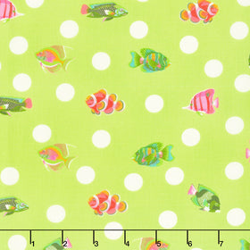 Floral Reef Collection - School Crossing Seagrass Yardage