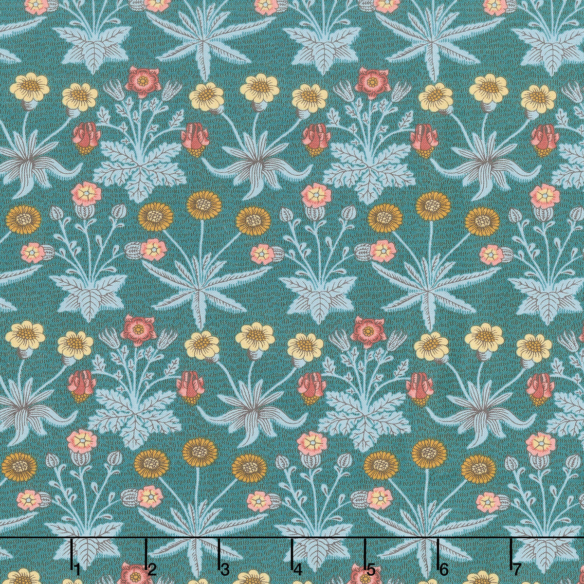 Lodden - Daisy Fields Teal Yardage