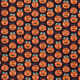 Moonlit Mischief - Jack O' Lanterns Black Yardage