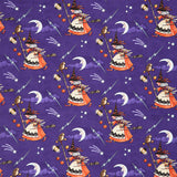 Moonlit Mischief - Witch's Nightly Walk Purple Yardage