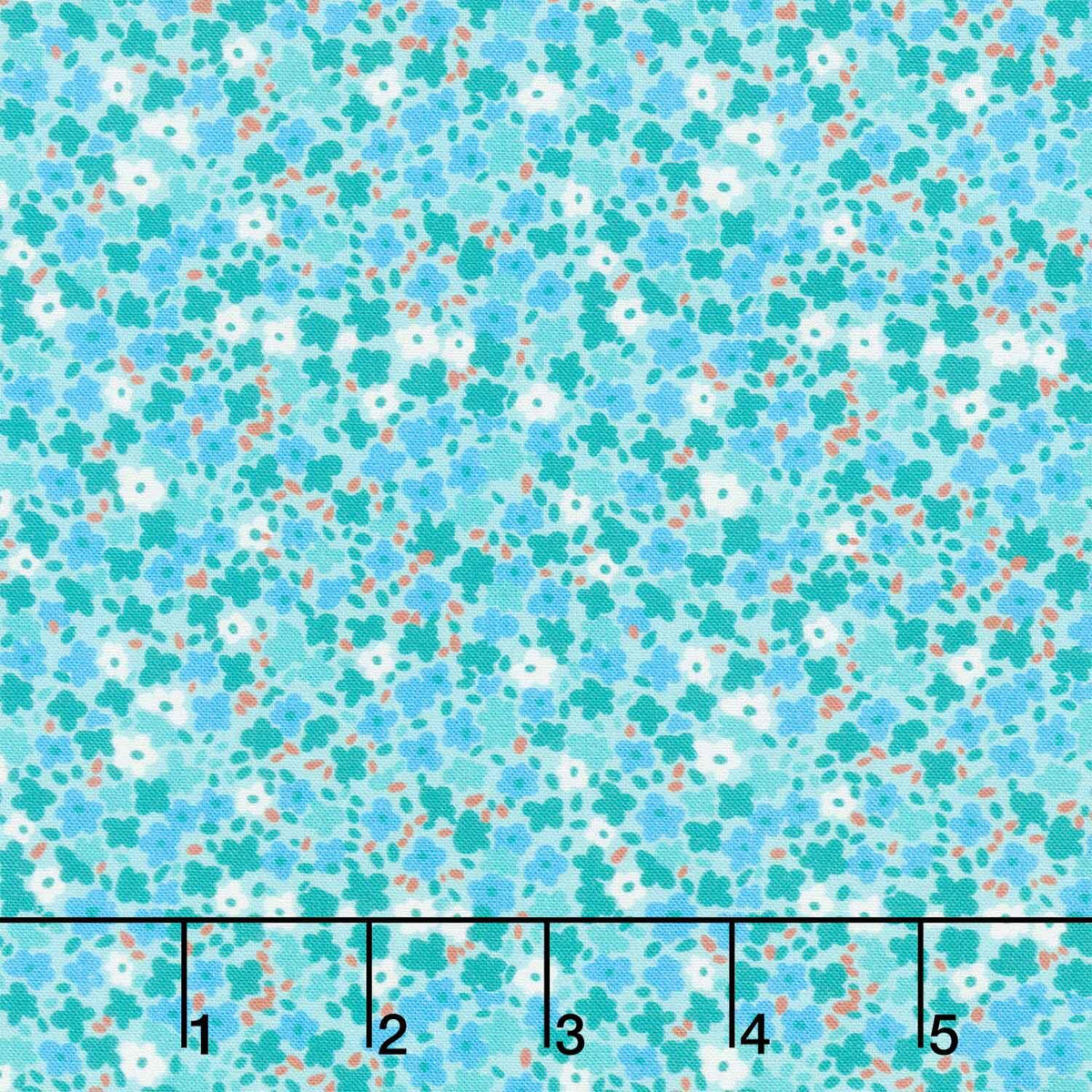 Petite Prints - Small Floral Mint Yardage