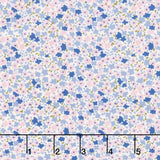 Petite Prints - Small Floral Periwinkle Yardage
