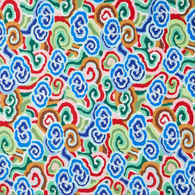 Kaffe Fassett Collective - August 2026 Cloud Scrolls Blue Yardage