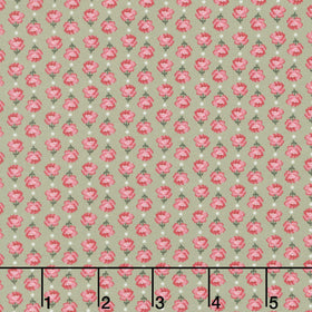 Cinnamon Stick - Small Roses Green Yardage