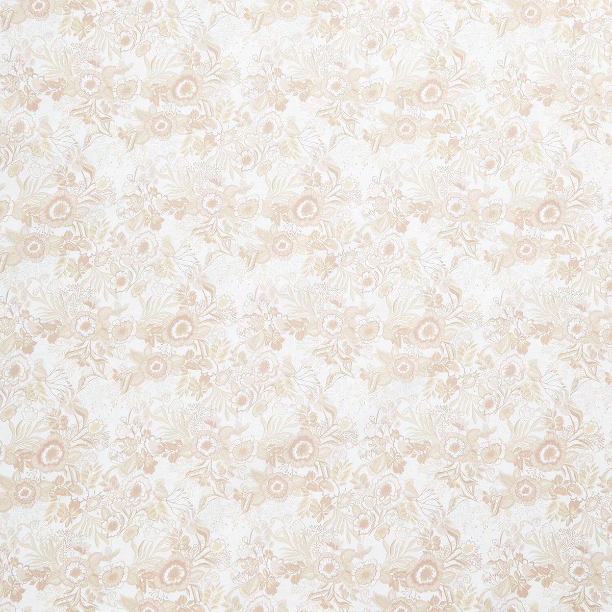 Cinnamon Stick - Large Packed Floral Cream Yardage