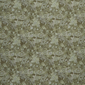 Cinnamon Stick - Large Packed Floral Green Yardage