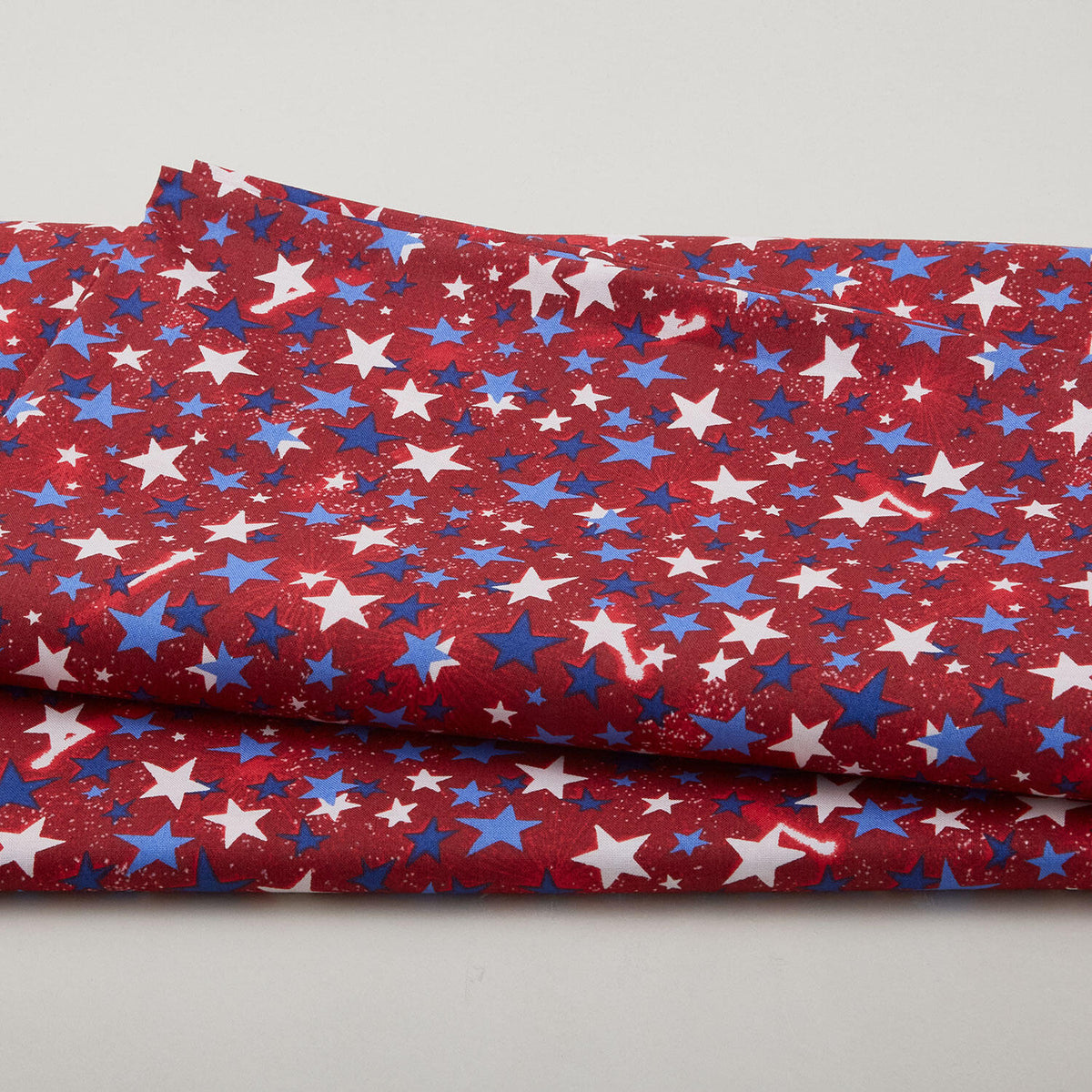 Star Power 108" - Multi Colored Stars Red 108" Wide 3 Yard Cut