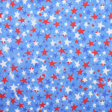 Star Power - Red Stars on Blue 108" Wide 3 Yard Cut