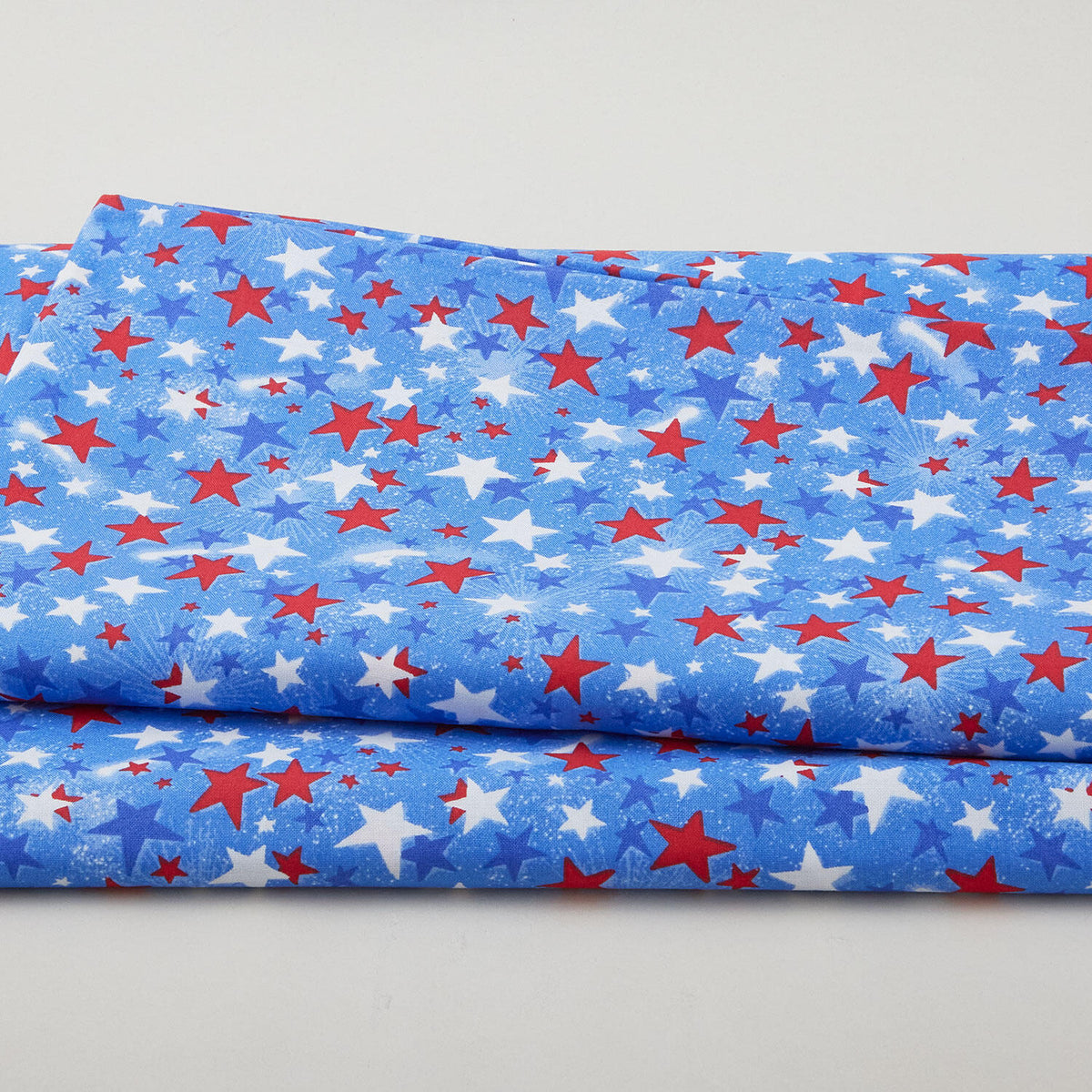 Star Power - Red Stars on Blue 108" Wide 3 Yard Cut