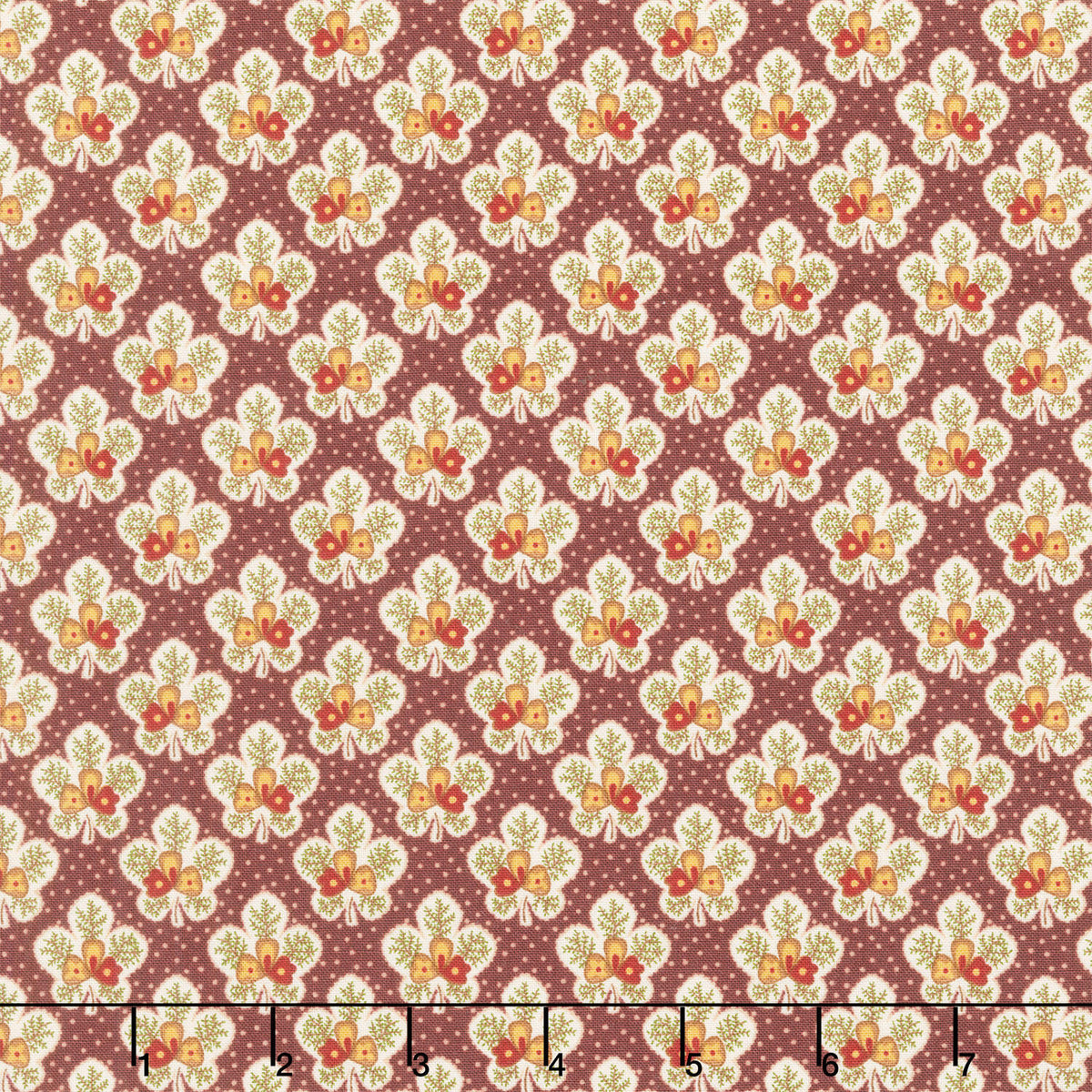 Love Struck - Leafy Blossoms Plum Yardage